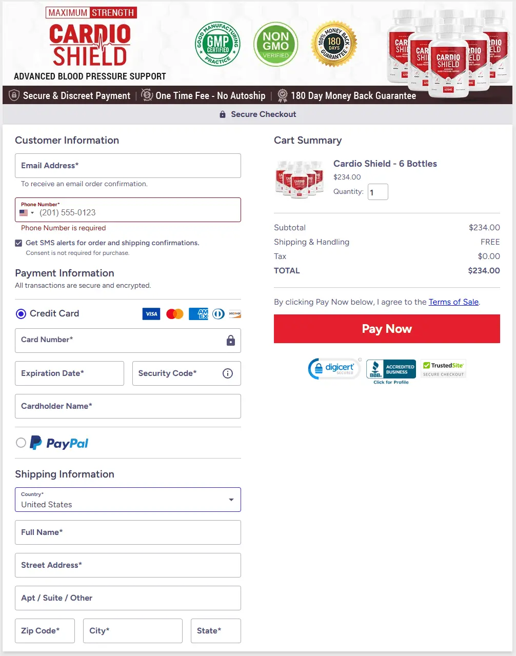 cardio shield buy page